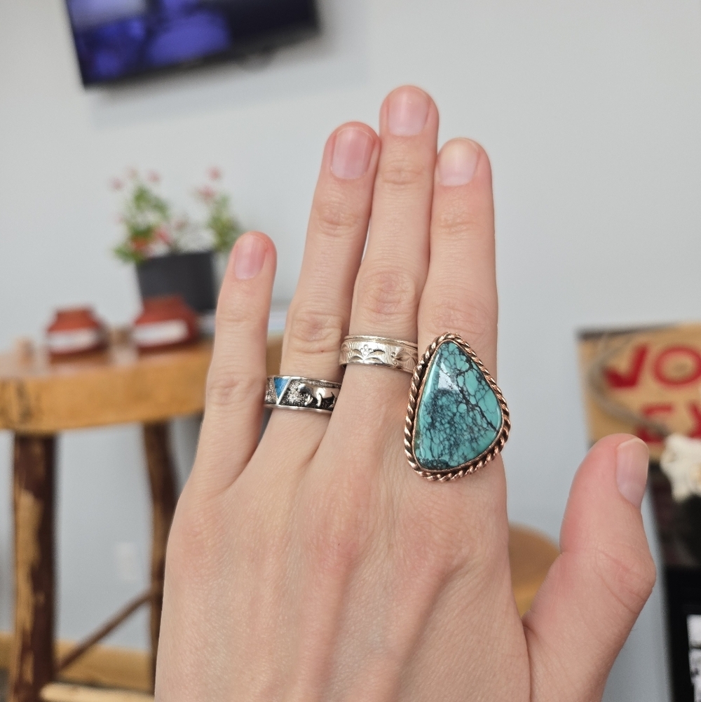 Turquoise Copper Ring 413